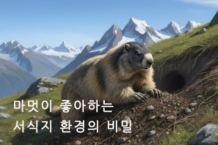 마멋이 좋아하는 서식지 환경의 비밀