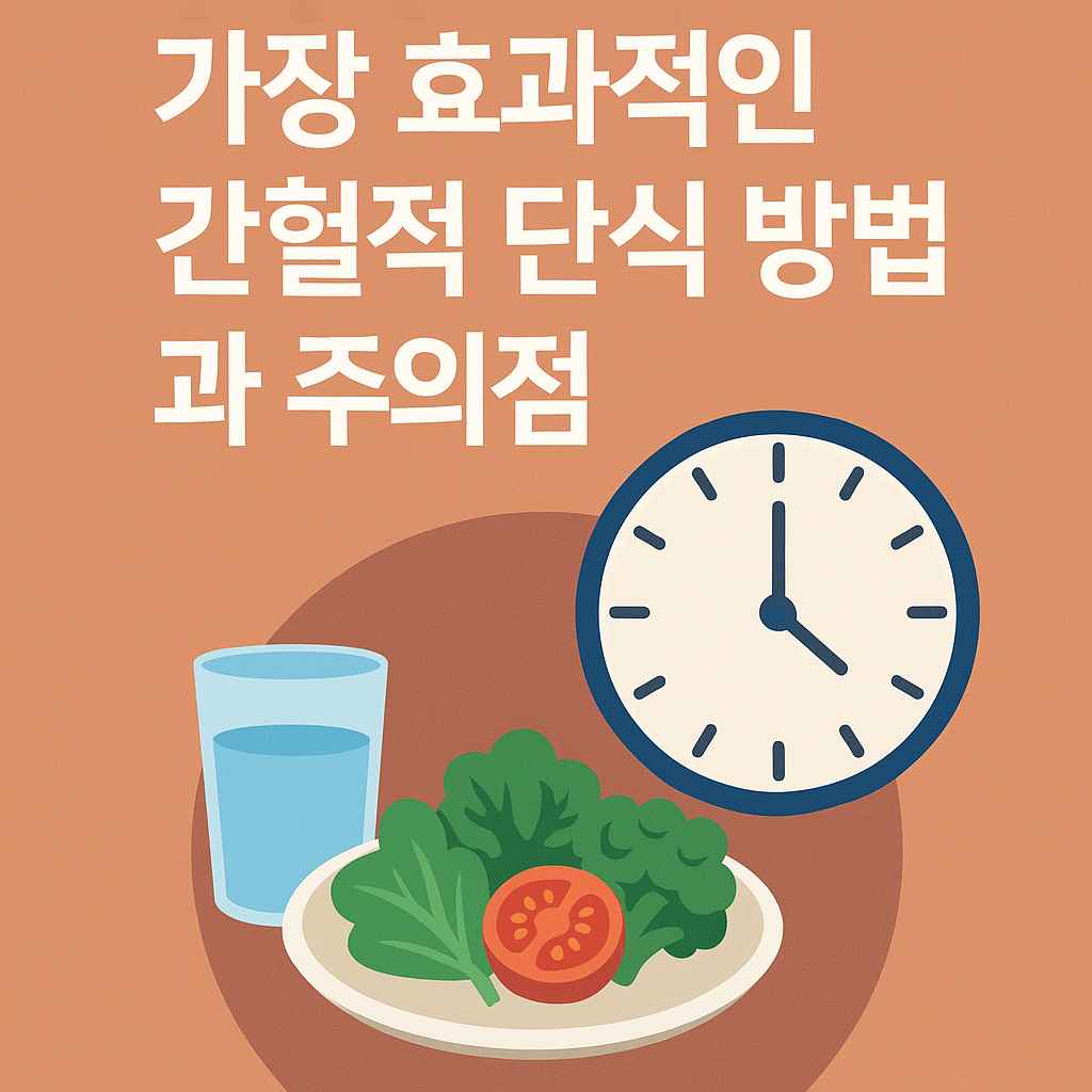 가장 효과적인 간헐적 단식 방법과 주의점