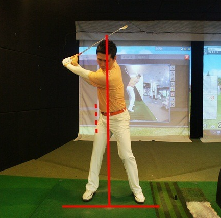 정상적인 백스윙 자세