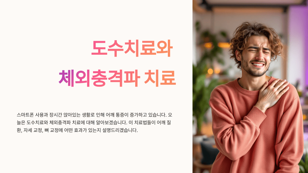 어깨 통증 도수치료, 체외충격파 치료 효과