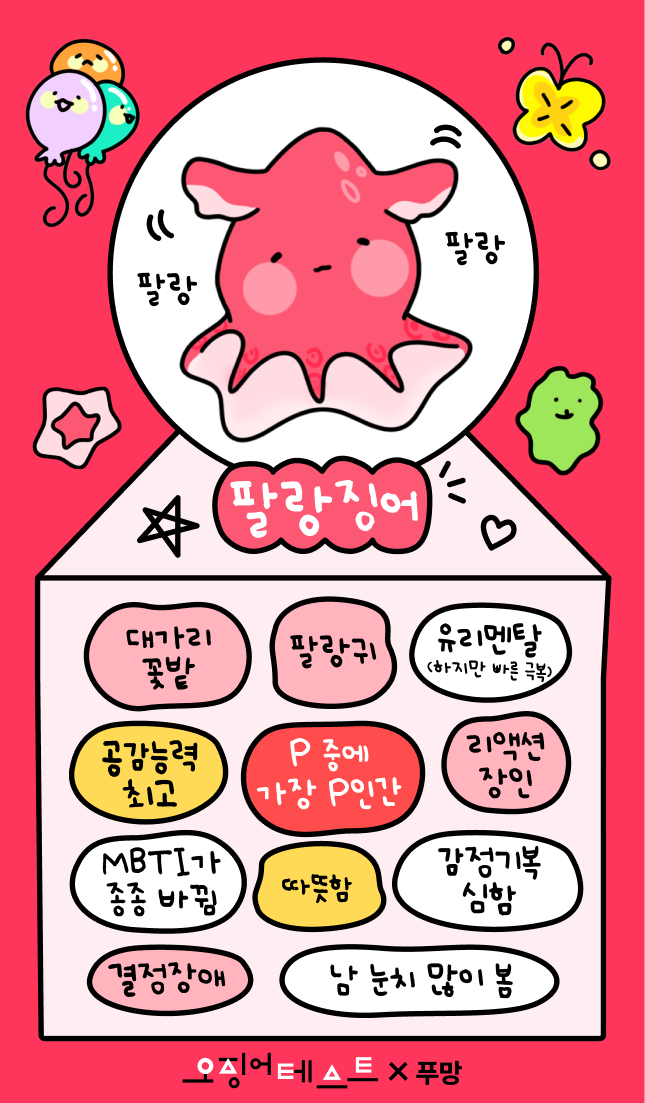 오징어테스트 팔랑징어