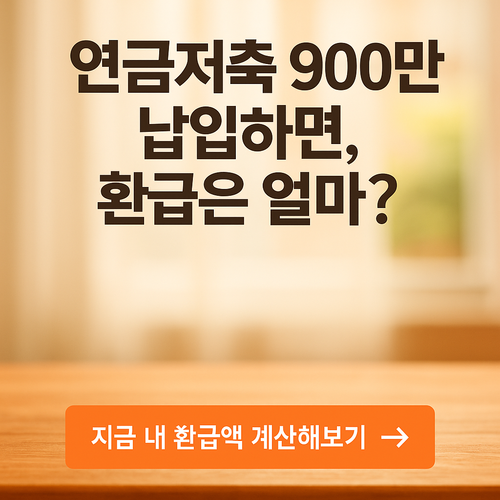 2025년 연금저축 세액공제 한도와 환급 계산법, 연금납입으로 완성하는 절세전략