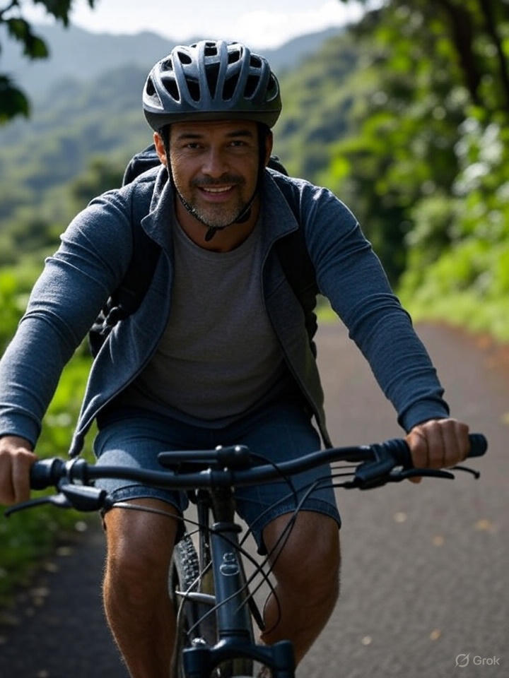 중년남성자전거운동