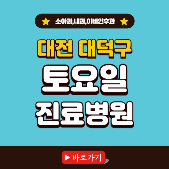 대전 대덕구 토요일 진료 병원 찾기 ❘ 주말 문여는 소아과, 내과, 이비인후과 리스트