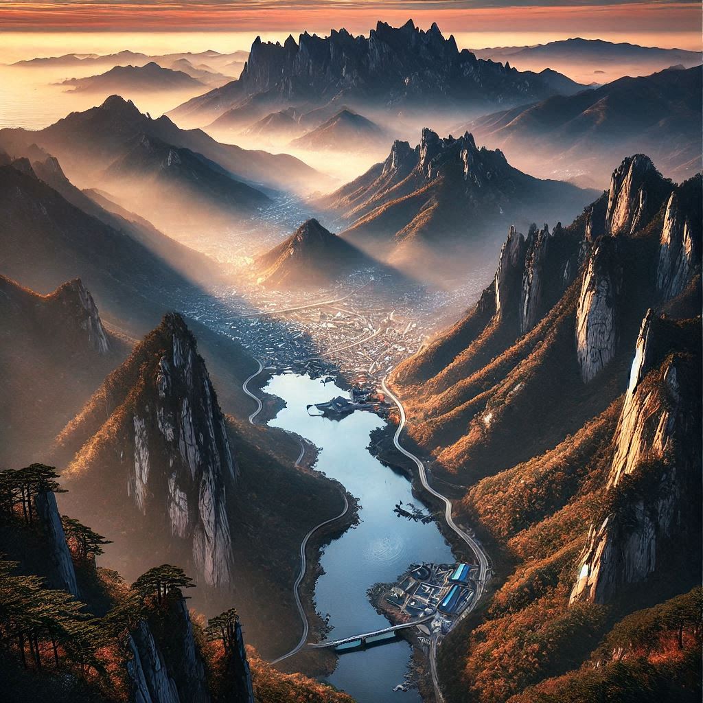 Vista de Daedunsan en Corea