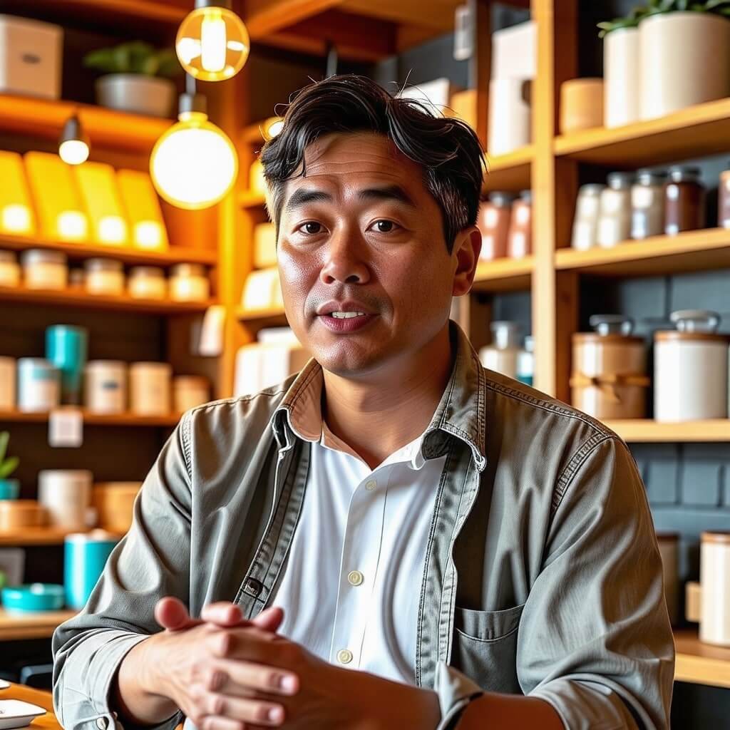 소상공인 자영업자의 인터뷰 내용을 담은 이미지. 정책의 실제 효과에 대한 개인적인 경험을 공유.