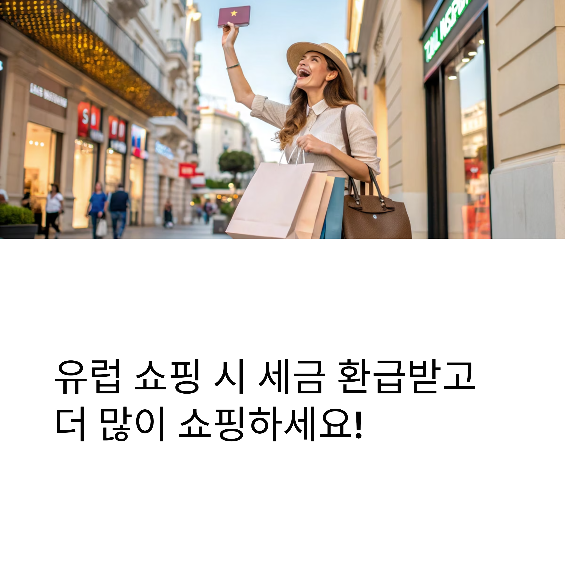 유럽 쇼핑 시 세금 환급받고 더 많이 쇼핑하세요!