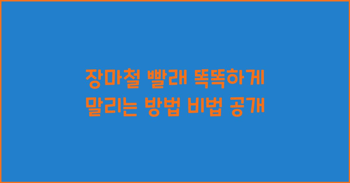 장마철 빨래 똑똑하게 말리는 방법