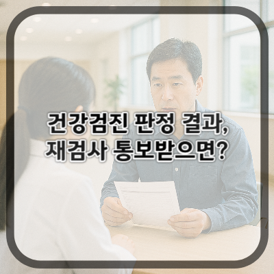 건강검진 판정 결과, 재검사 통보받으면 어떻게 해야 하나요