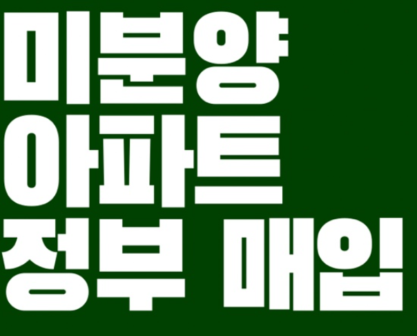 미분양 아파트 정부매입확대