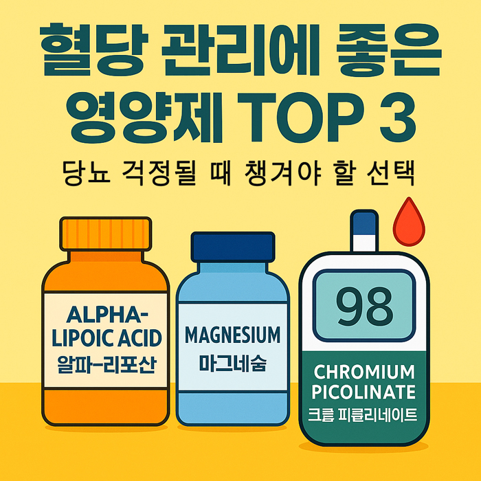 혈당 관리에 좋은 영양제 TOP 3
