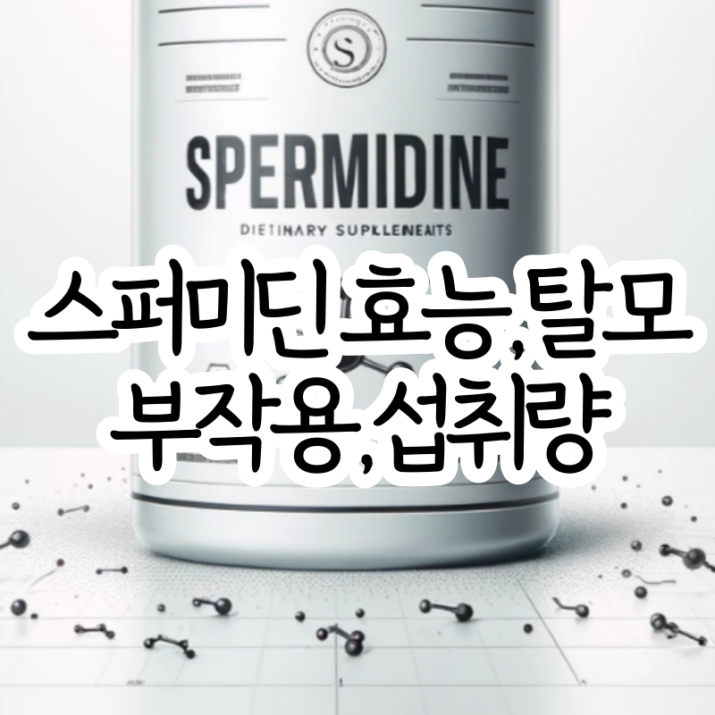 스퍼미딘 효능 부작용 섭취량 탈모