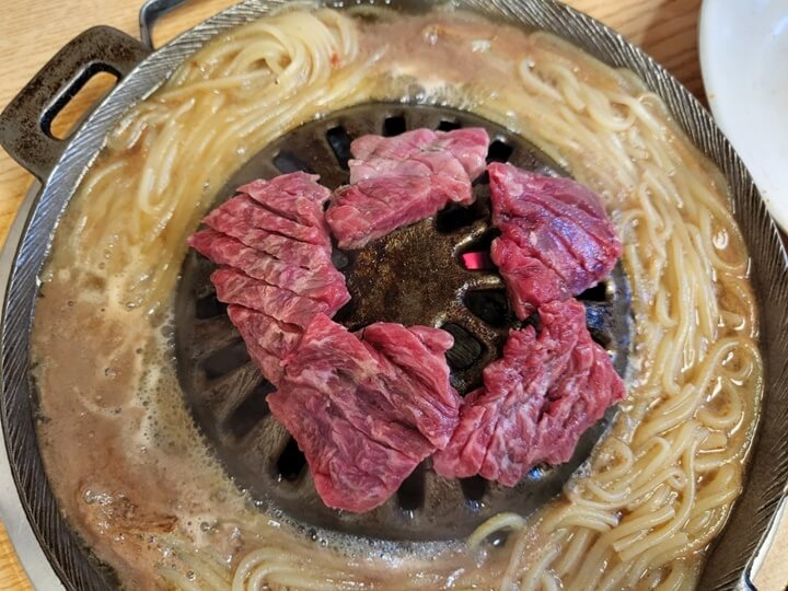 해운대암소갈비집&#44; 생갈비와 감자사리