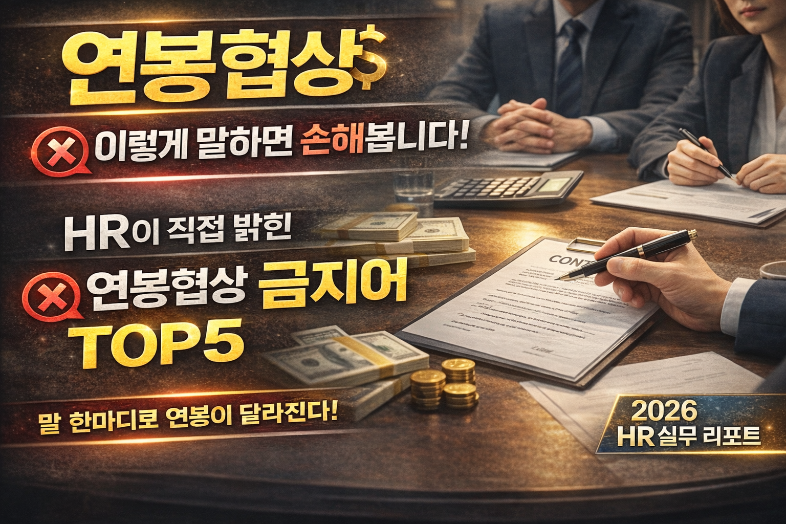 HR이 말하는 연봉협상 금지어 TOP5