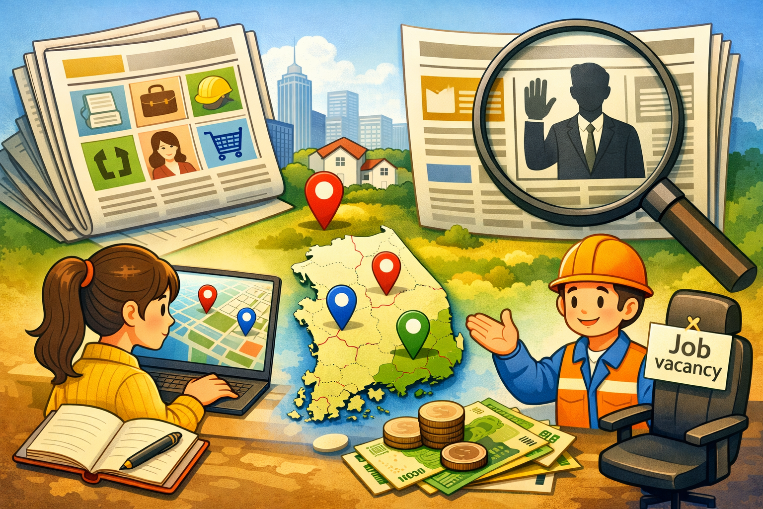 벼룩신문 구인구직 신문보기 방법｜지역별 일자리&middot;채용정보 한눈에 찾기 관련 사진