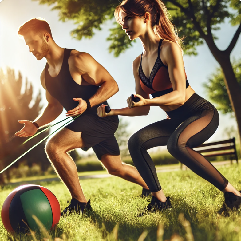 근력운동 중인 사람의 이미지