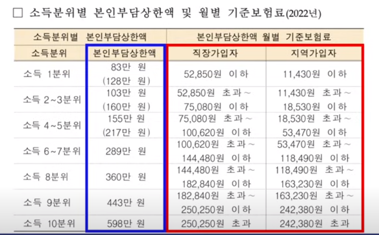 본인부담상한액 월별 기준
