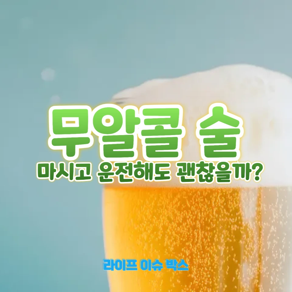 무알콜 술 마시고 운전해도 괜찮을까?