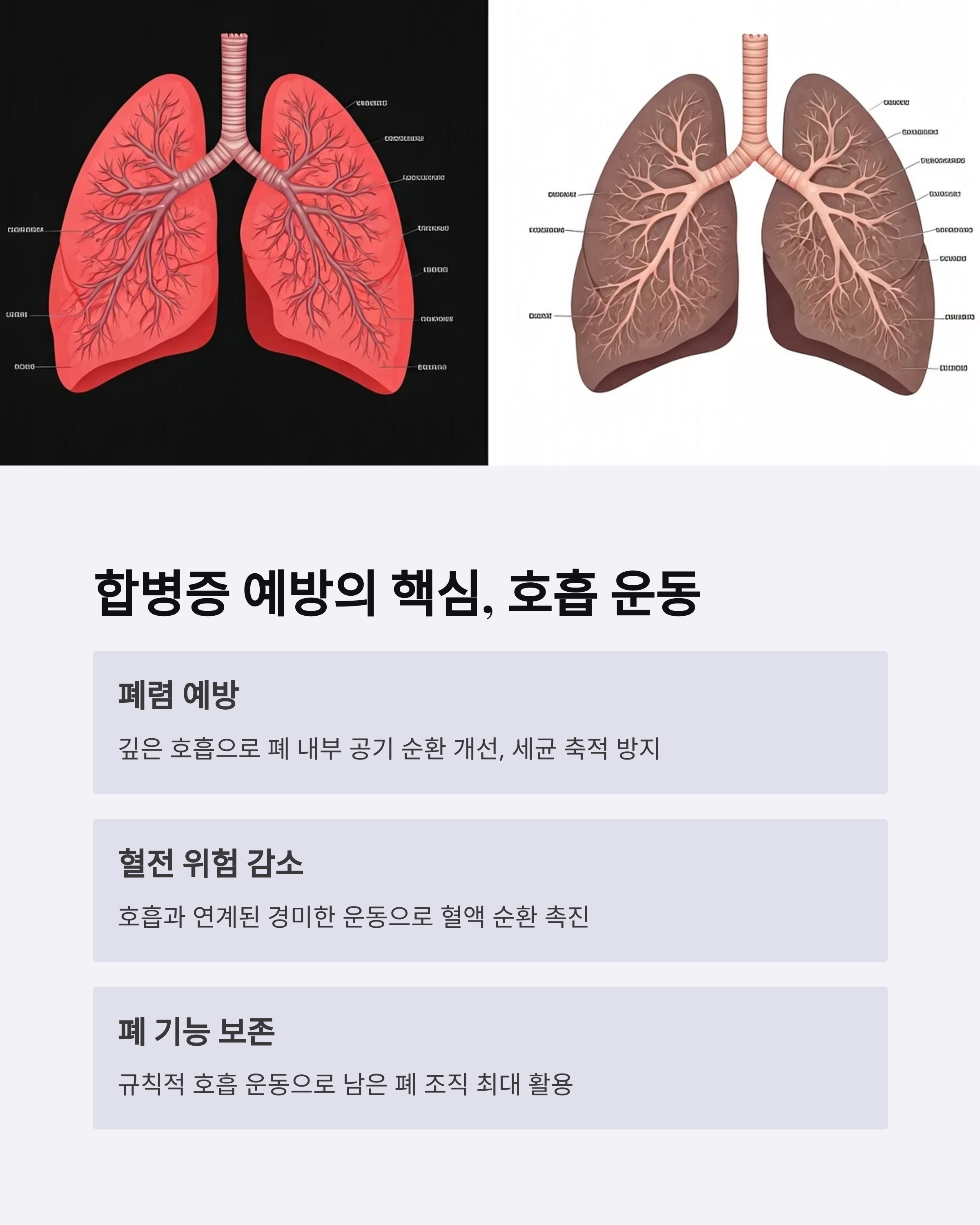 폐암 합병증 예방 호흡운동