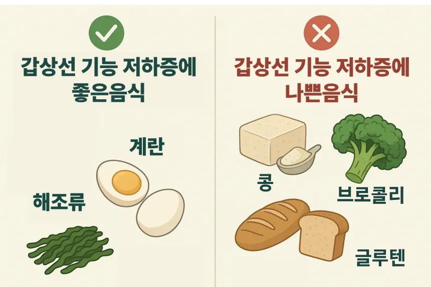 갑상선 기능 저하증에 좋은 음식과 나쁜 음식