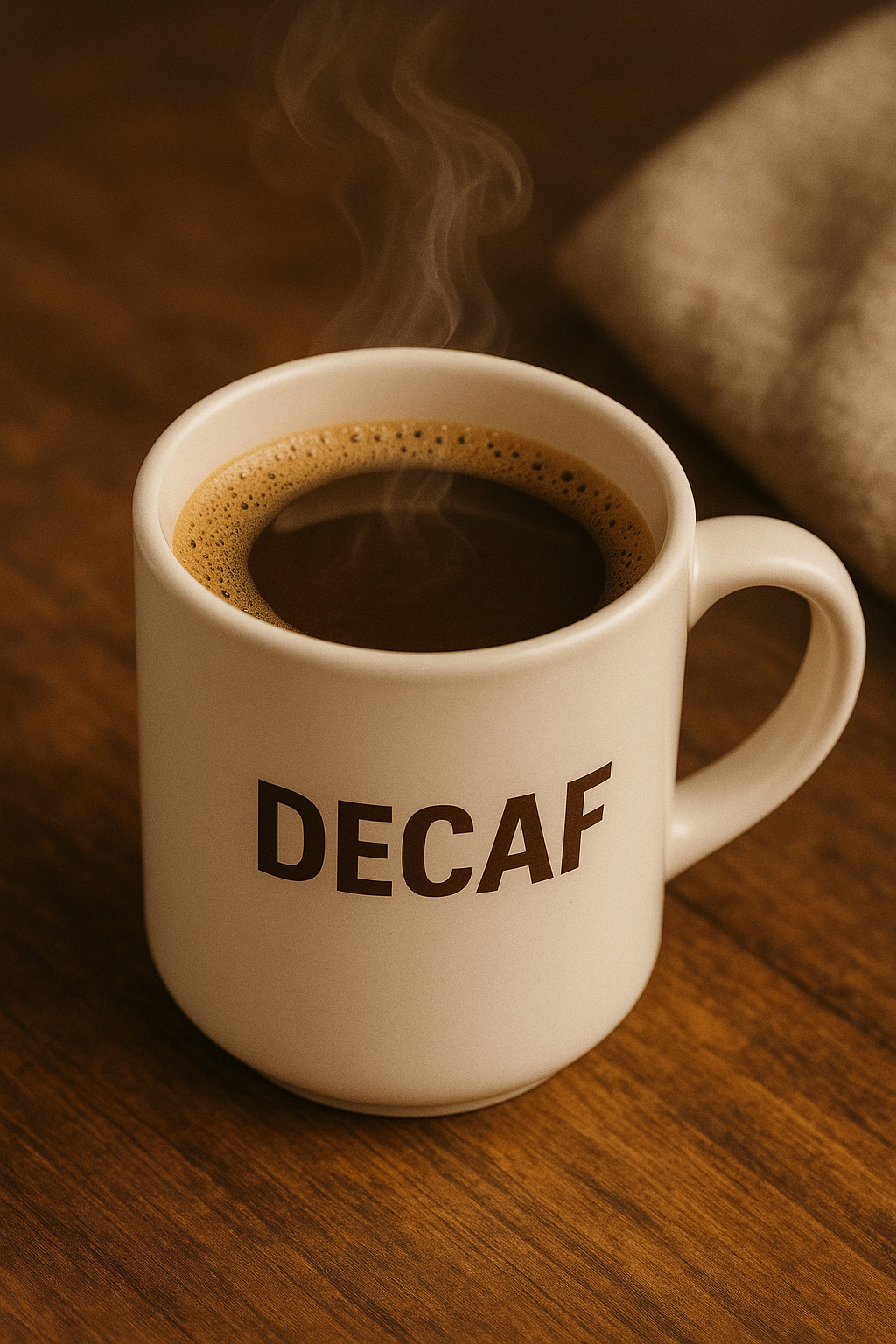 따듯한 디카페인 아메리카노 한잔