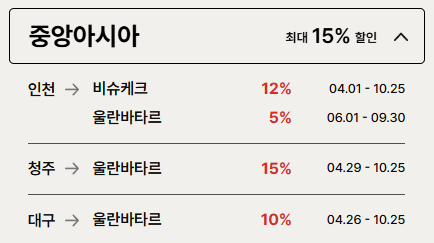 티웨이 15% 할인