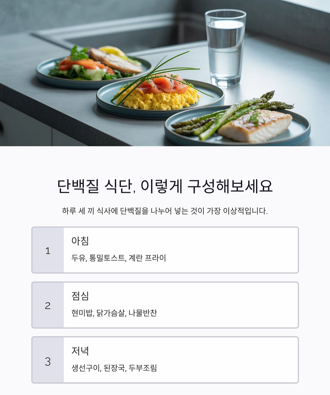 중년 건강의 핵심, 단백질 식단 완벽 가이드