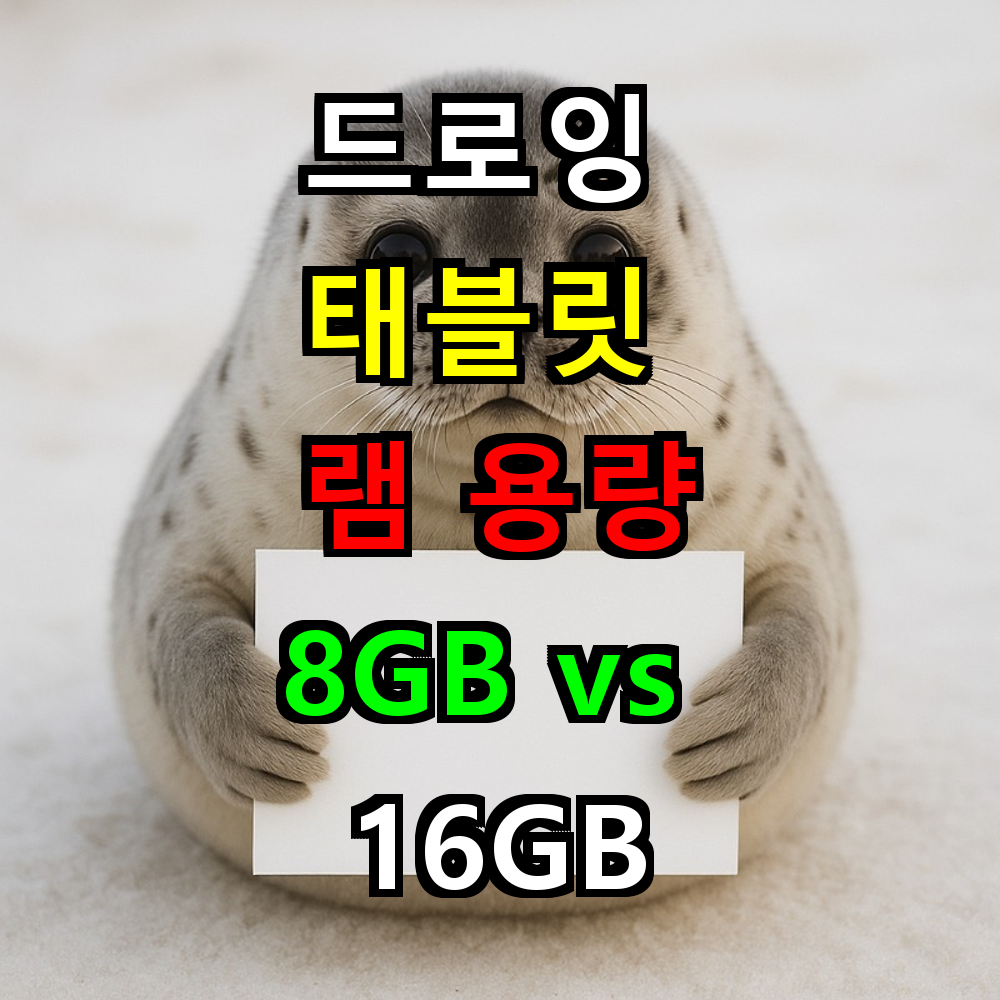 드로잉 태블릿 램 용량 8GB vs 16GB 실제 작업 차이는?