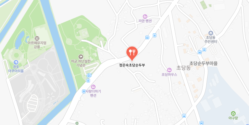 정은숙초당순두부 위치 지도 강릉 초당동 생생정보 맛집 주차 안내