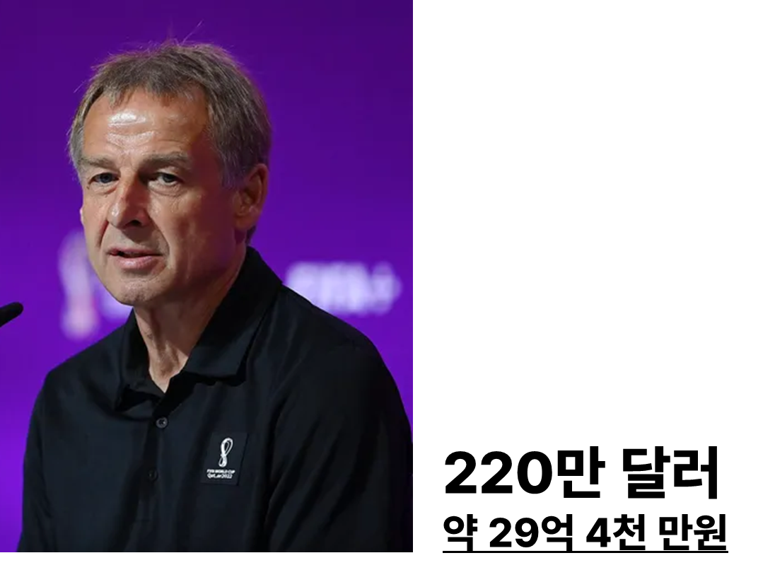 홍명보 국가대표팀 감독이슈 - 클린스만 감독 연봉