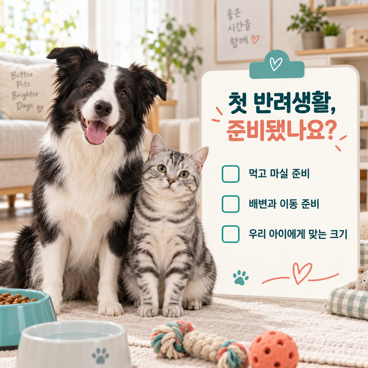 처음 반려동물을 키운다면 체크해보세요
