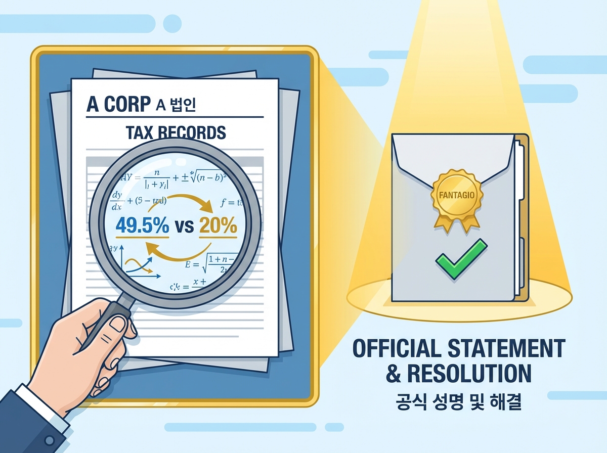 차은우 소속사 판타지오 공식입장 130억 세금 납부 중복 과세 환급 비하인드 일러스트