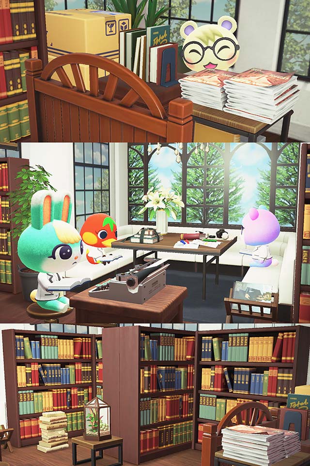 동물의숲 해피홈 학교 도서관