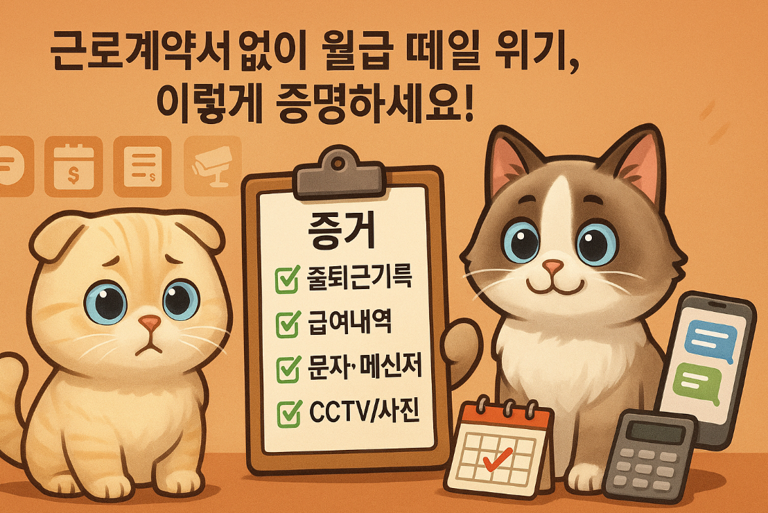 근로계약서 없이 월급 떼일 위기, 이렇게 증명하세요!