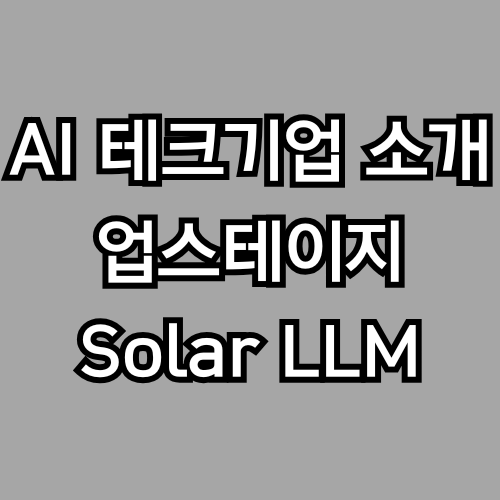 업스테이지 완전 분석: Solar LLM부터 문서 AI까지, 한국형 생성형 AI의 가능성