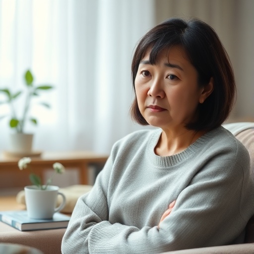 폐경기 후 여성호르몬의 급격한 감소로 골다공증을 걱정하는 여성