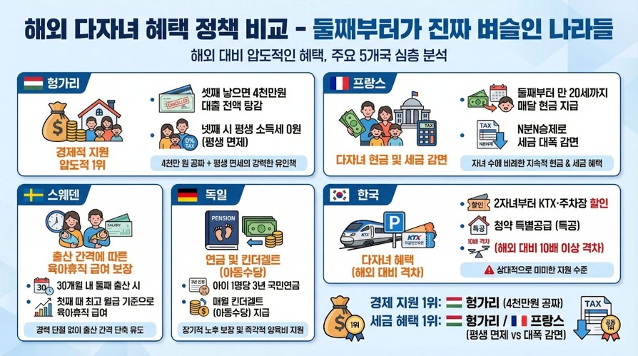 복지천국 선진국와 우리나라의 다자녀가정 혜택 정책 정리