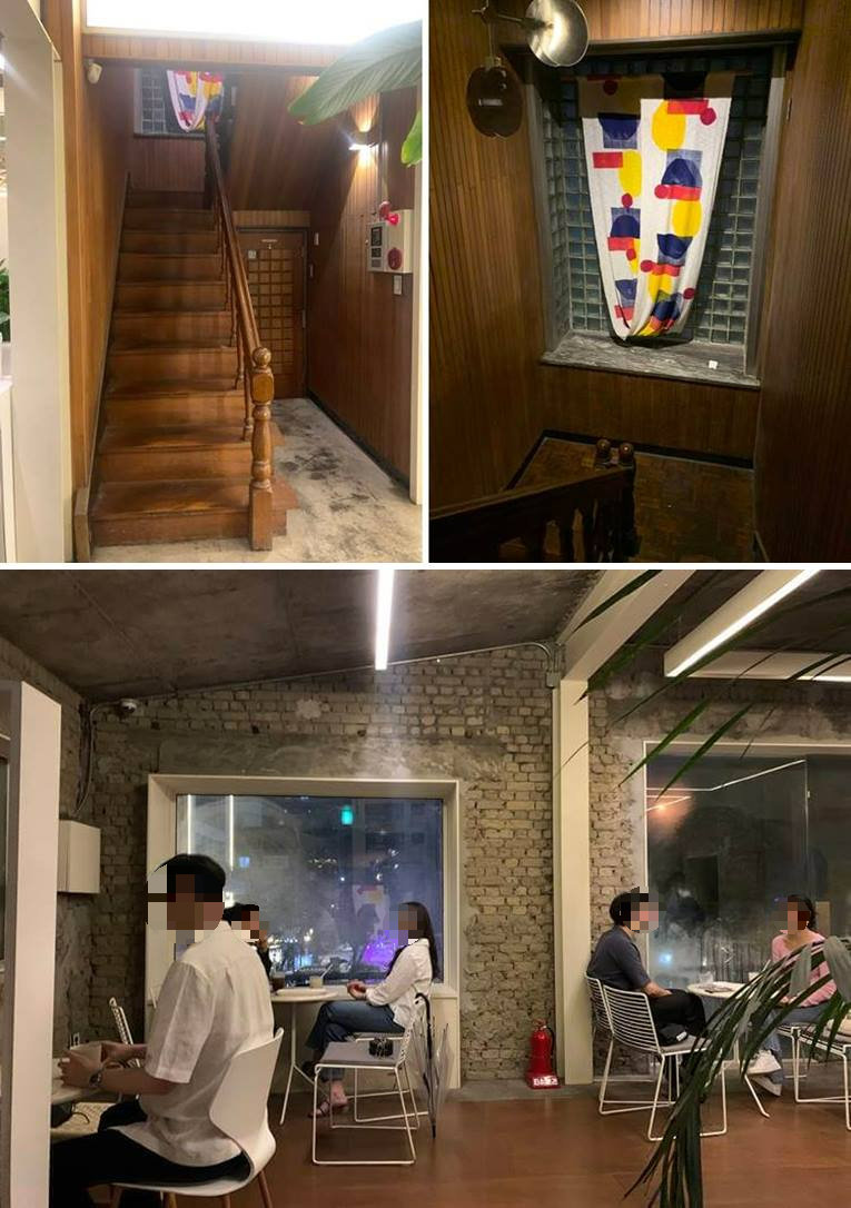 2층으로 올라가는 계단과 화장실