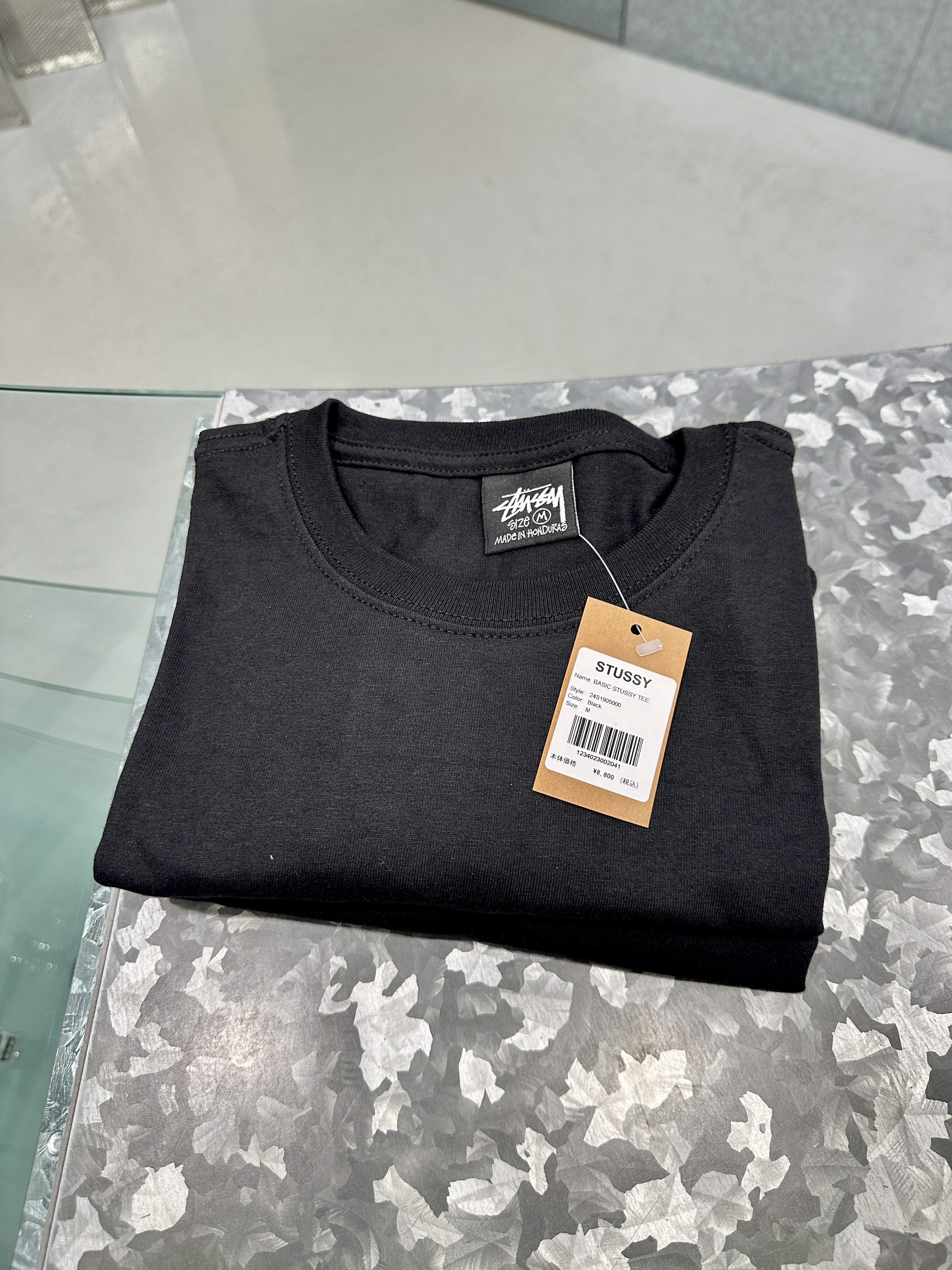 스투시 베이직 반팔티 블랙