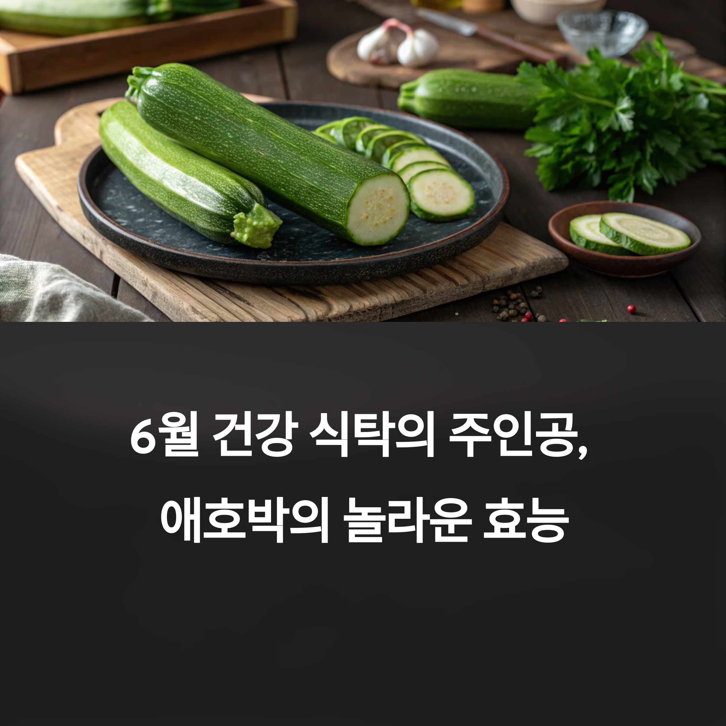 6월에 꼭 챙겨야 할 제철 식재료, 애호박의 부드러운 건강 에너지