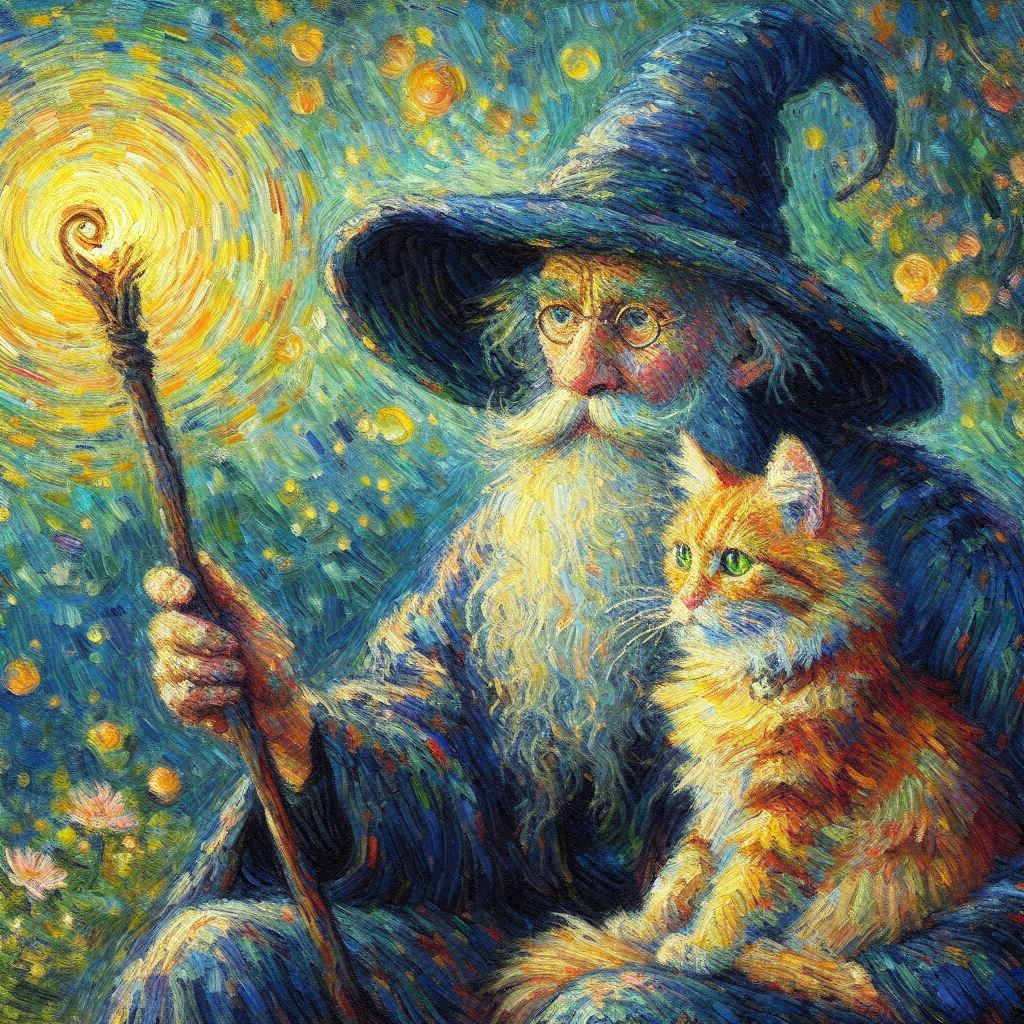 고양이 마법사, 모네 스타일, 인상주의