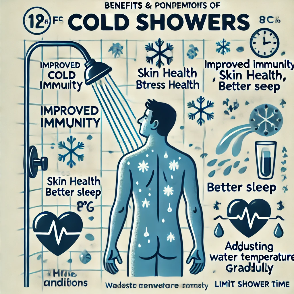 찬물 샤워의 효과와 주의사항