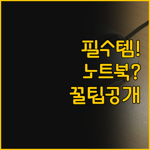 당신의 노트북에 꼭 필요한 두 가지 ..