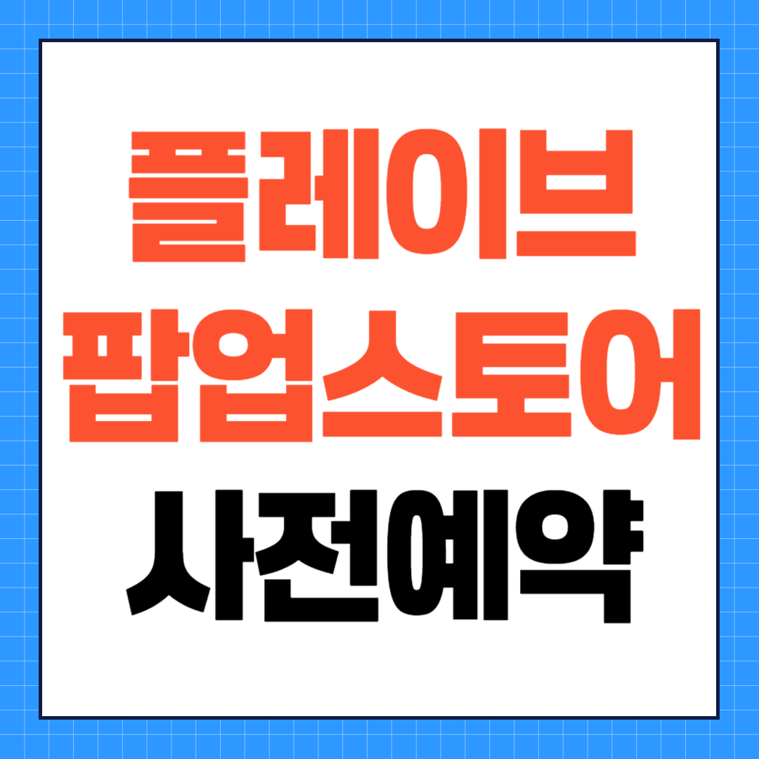 플레이브 팝업스토어