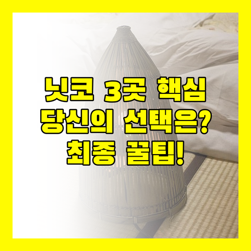 닛코 최고의 숙소 3곳 완벽 비교 고..