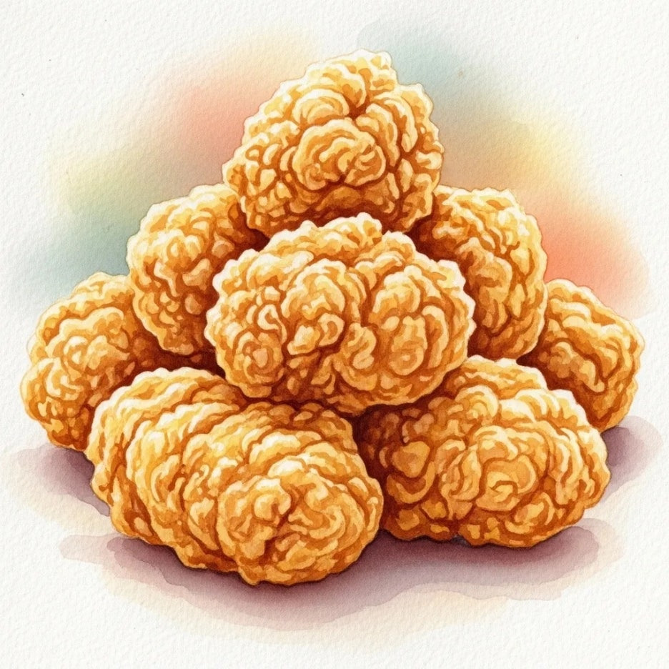 바삭하고 고소한 치킨 조각들이 한가득