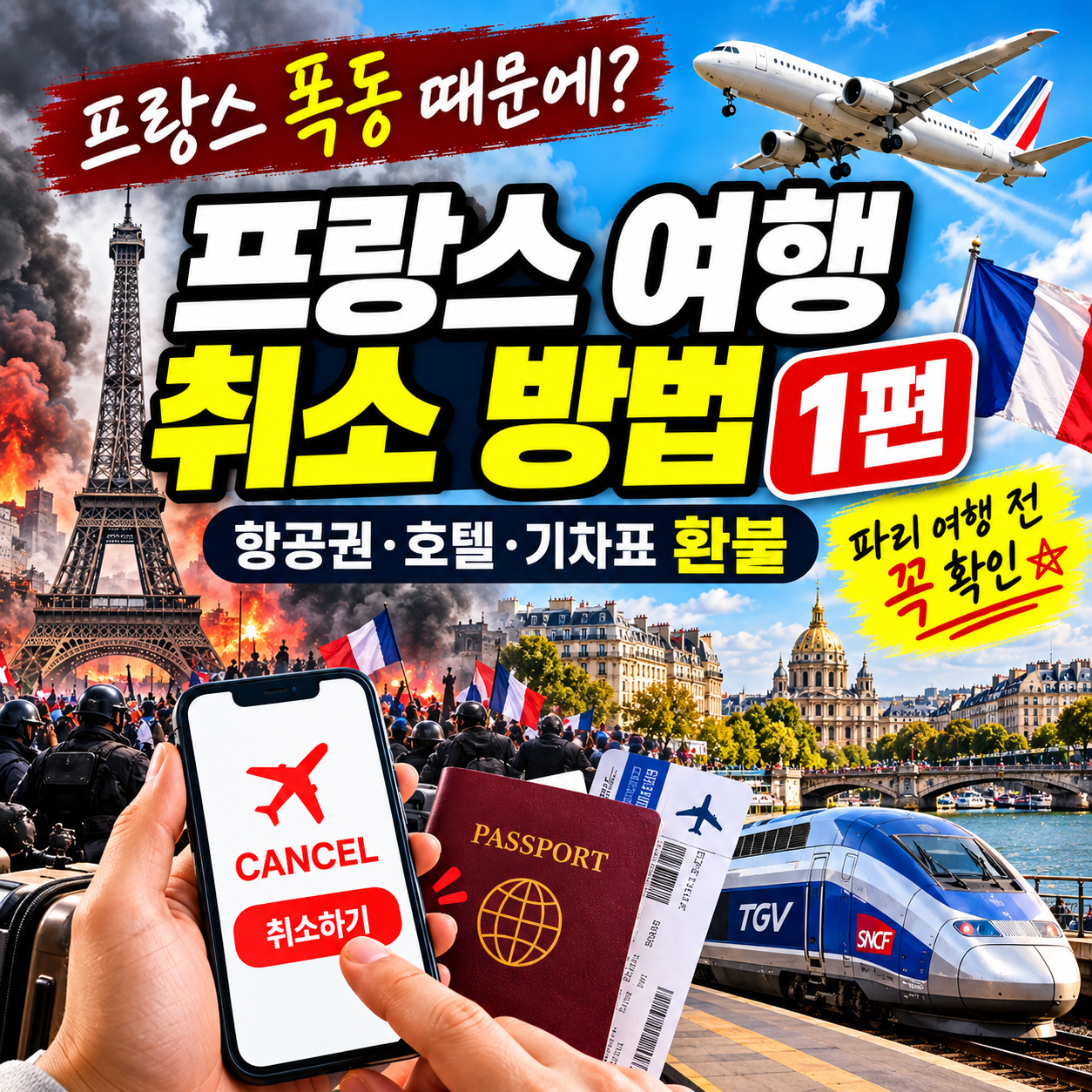 프랑스 폭동 여행 취소|파리 여행 환불받는 방법 5가지