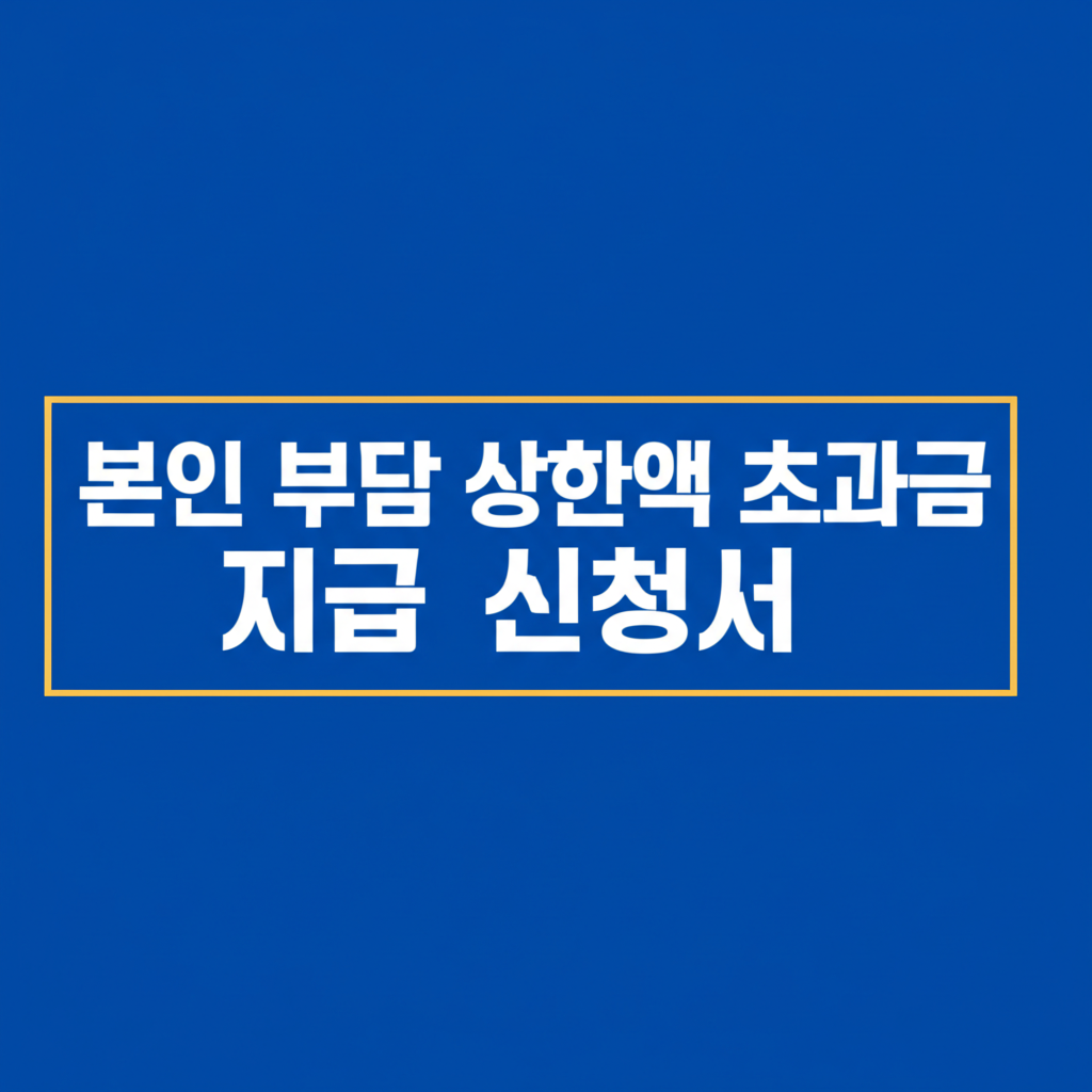 2025년 본인 부담 상한액 초과금 지급신청서