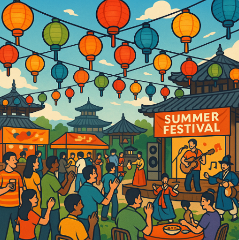 축제와 문화행사 표현하는 포스터