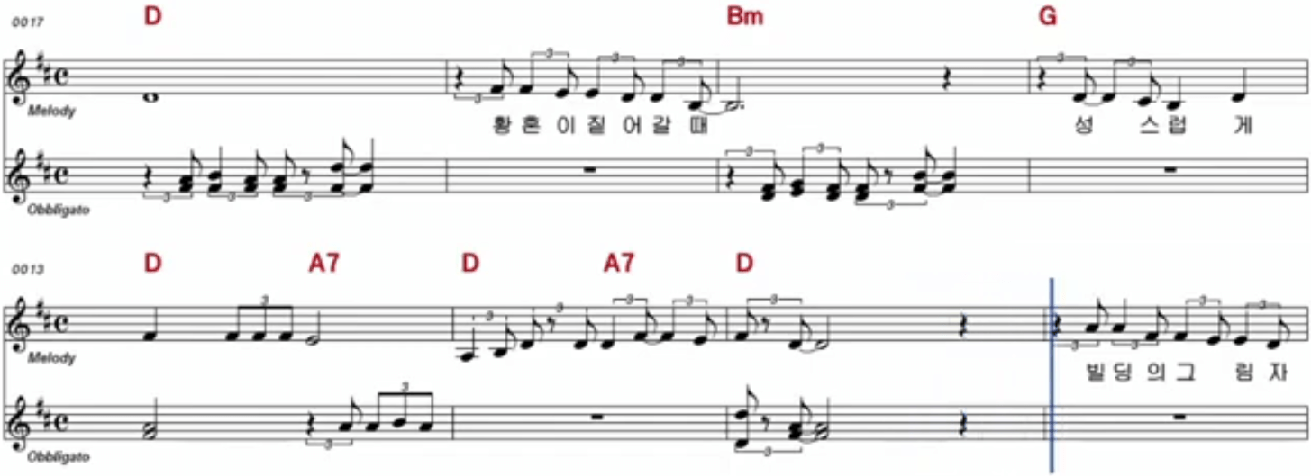 나애심 - 미사의 종 악보